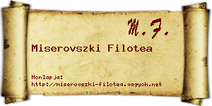 Miserovszki Filotea névjegykártya